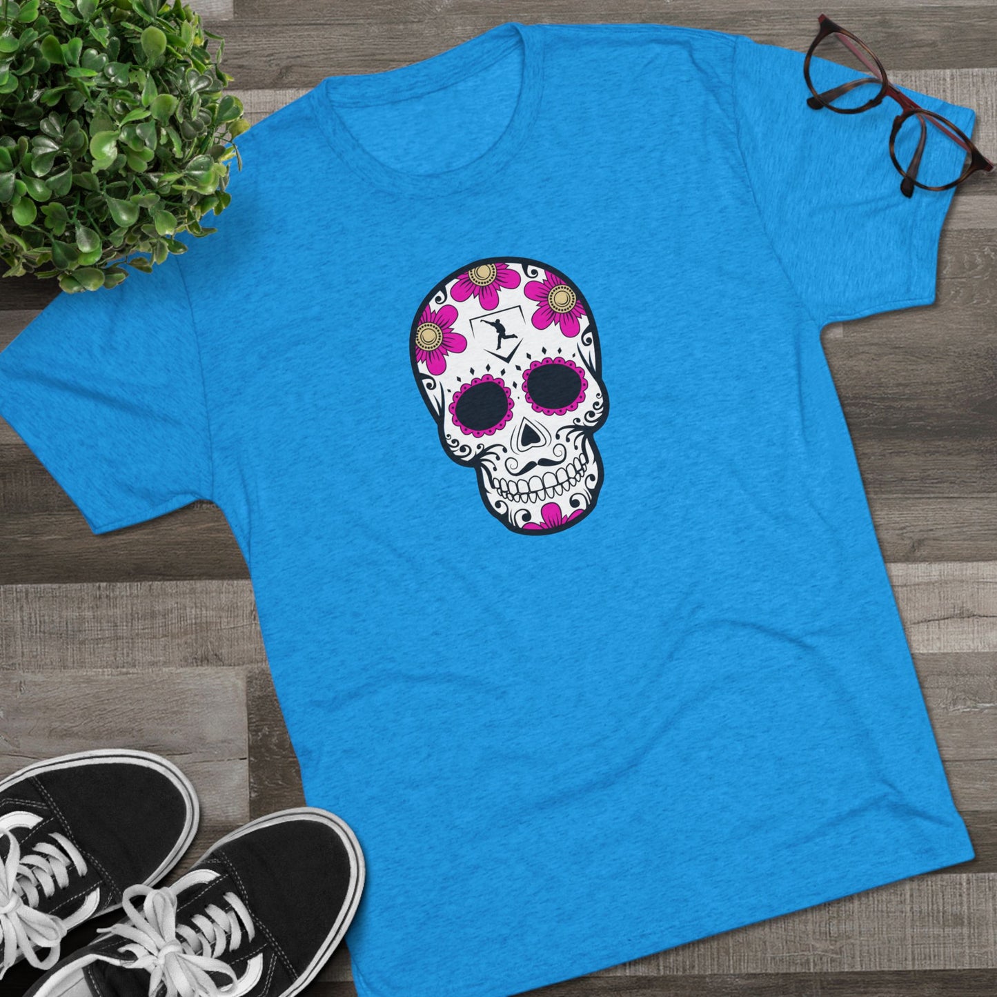 Day of the Dead | Pink Flower Skull Graphic Tee