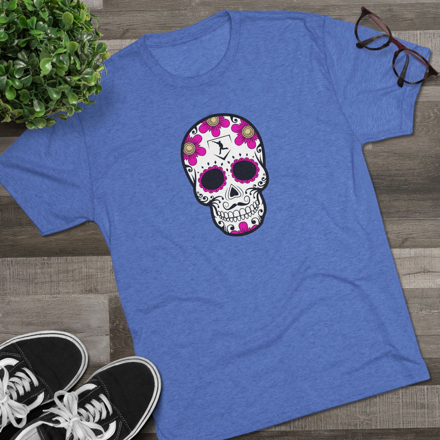 Day of the Dead | Pink Flower Skull Graphic Tee