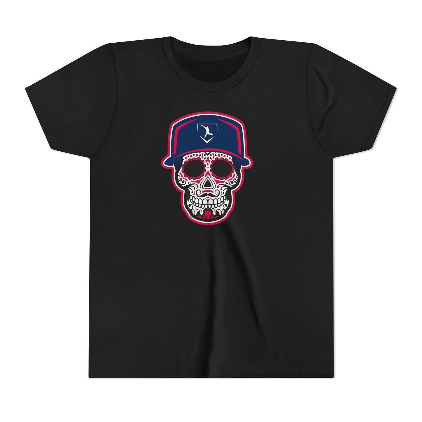 Youth | Day of the Dead | Navy and Red Skull Graphic Tee