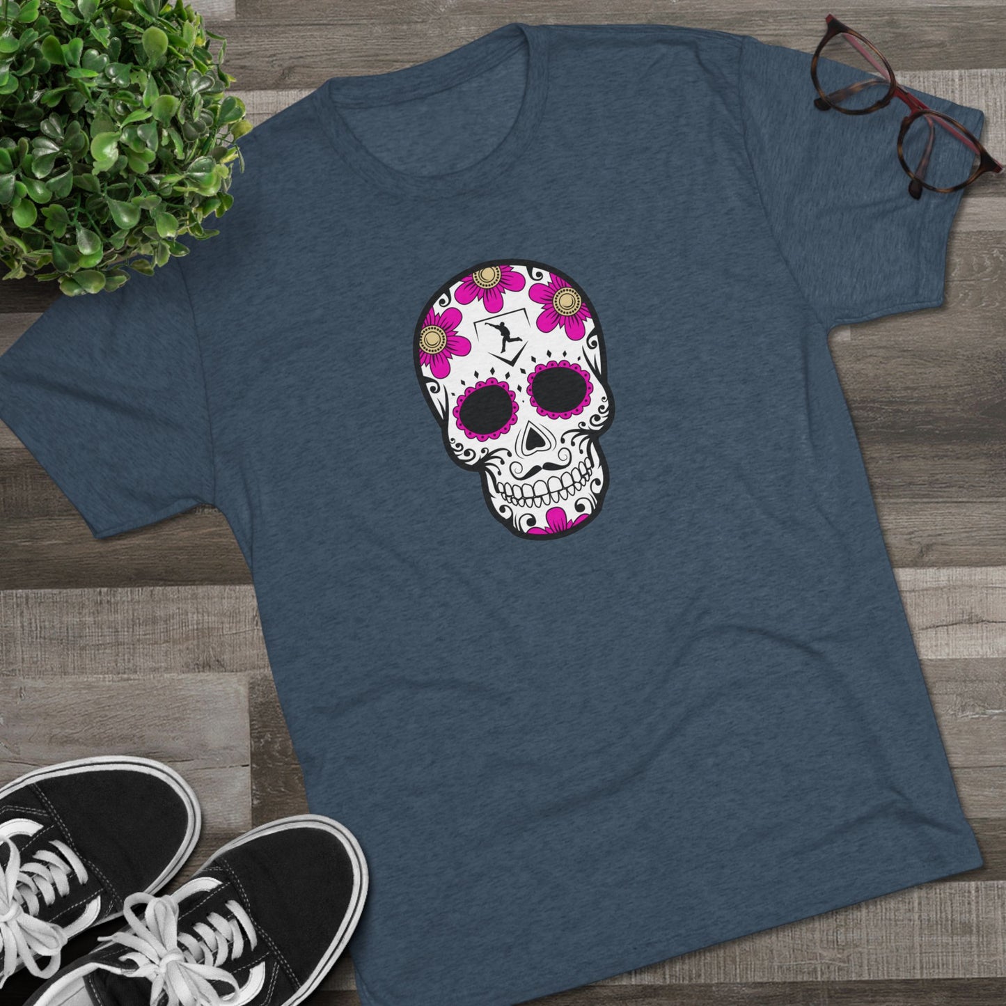Day of the Dead | Pink Flower Skull Graphic Tee