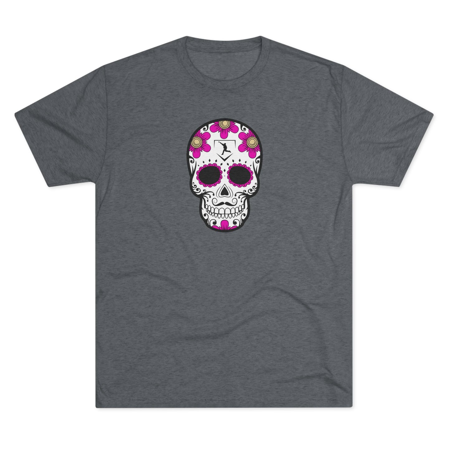 Day of the Dead | Pink Flower Skull Graphic Tee