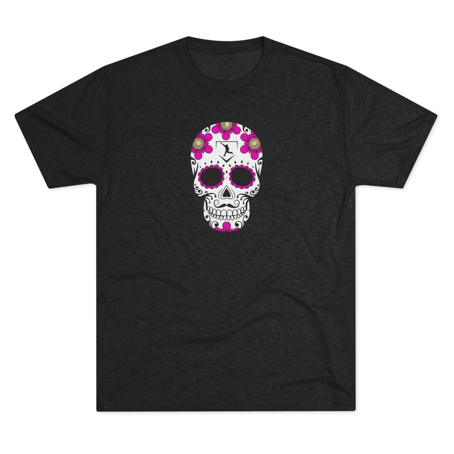 Day of the Dead | Pink Flower Skull Graphic Tee