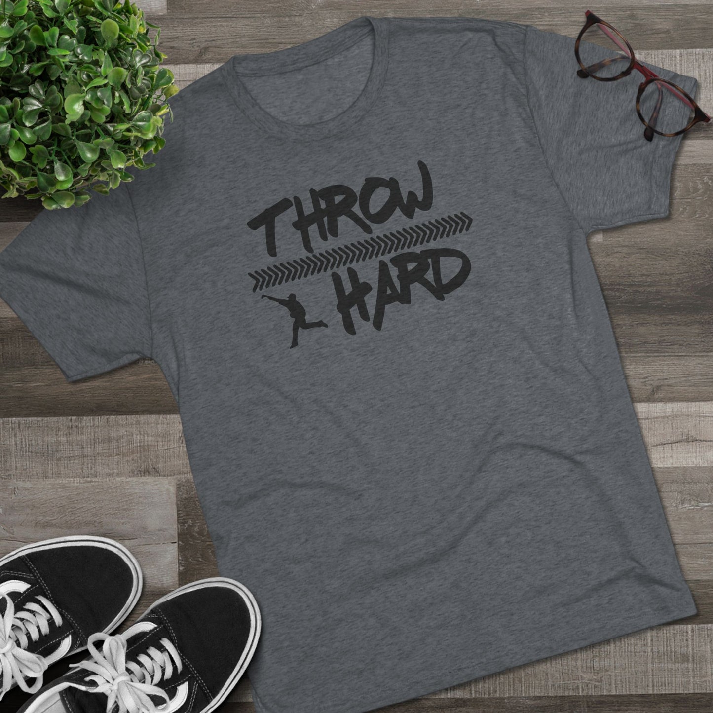 Throw Hard Graphic Tee - Black Lettering