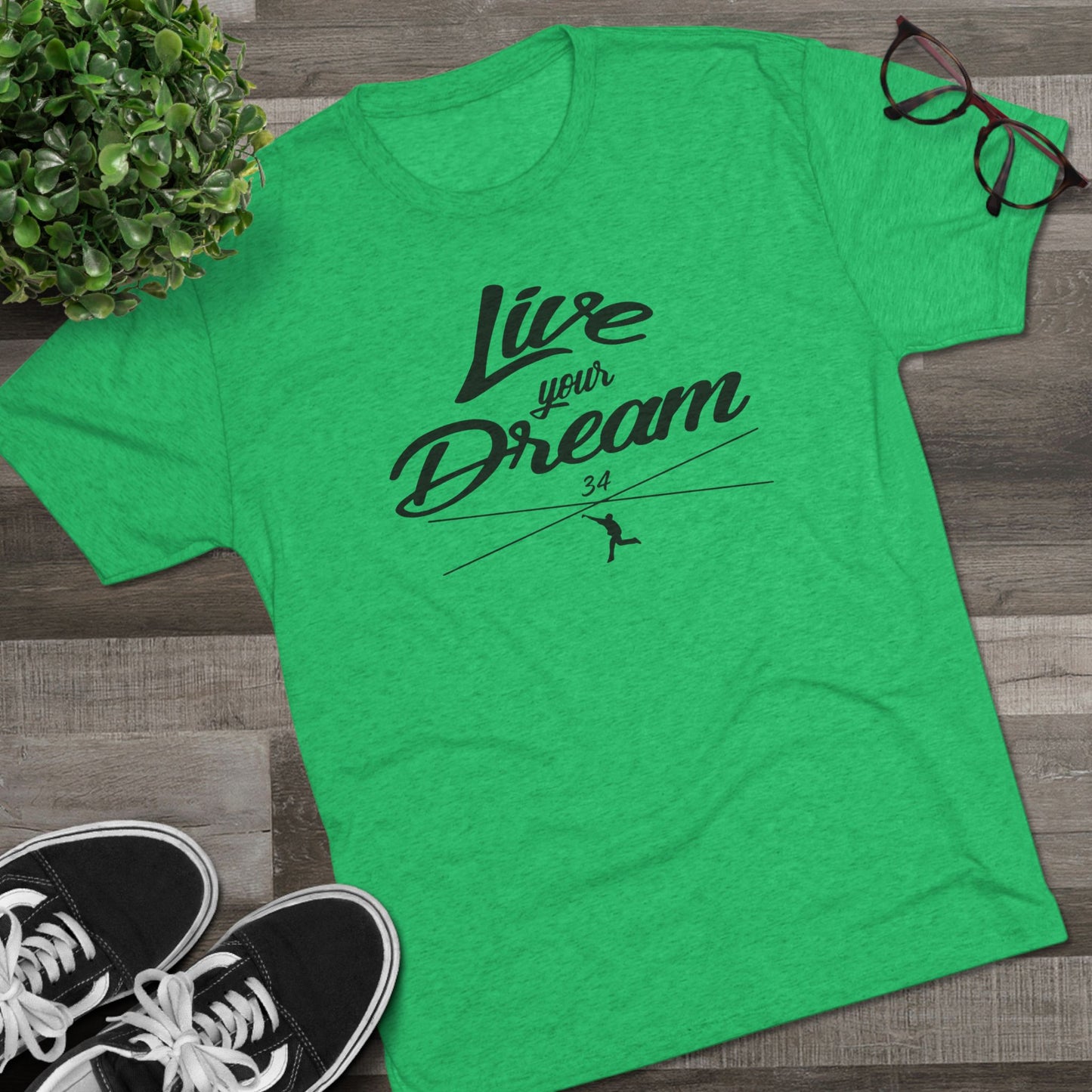 Live Your Dream Graphic Tee - Black Lettering