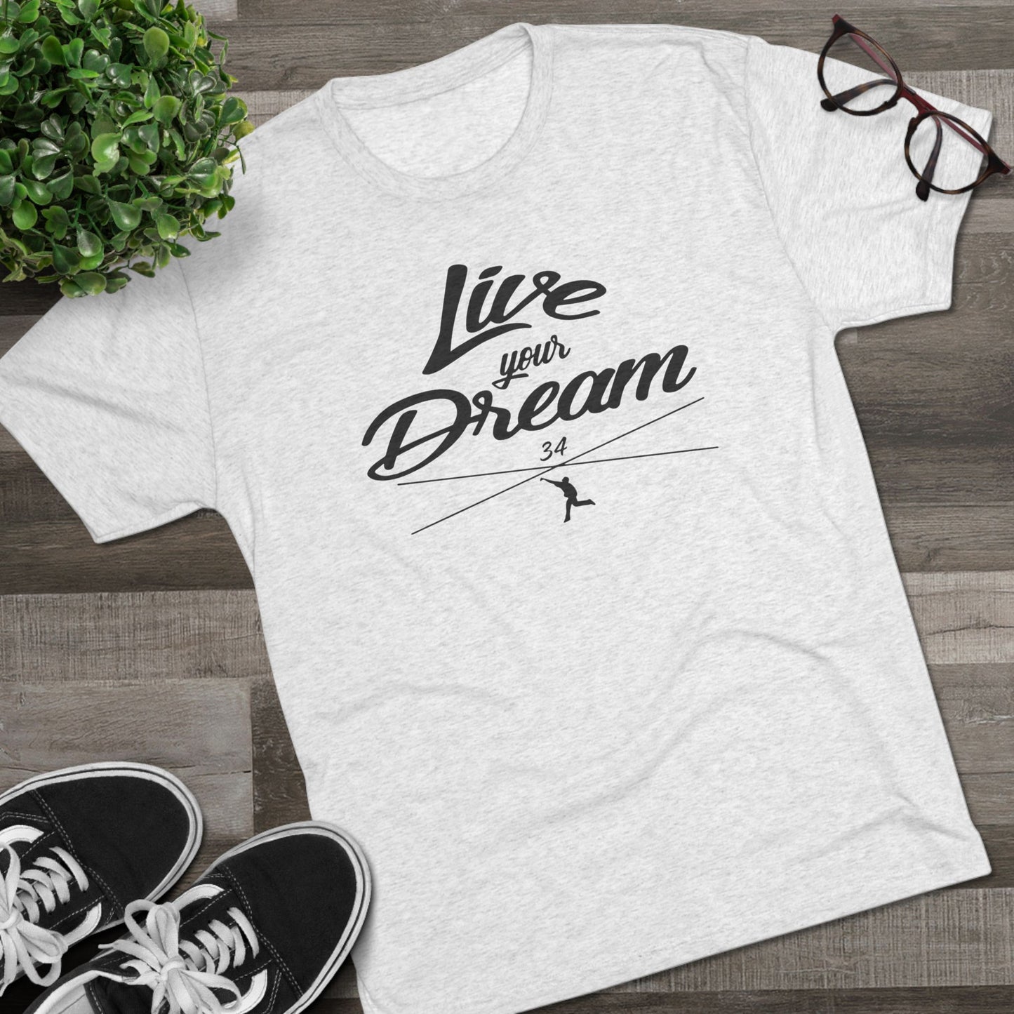 Live Your Dream Graphic Tee - Black Lettering