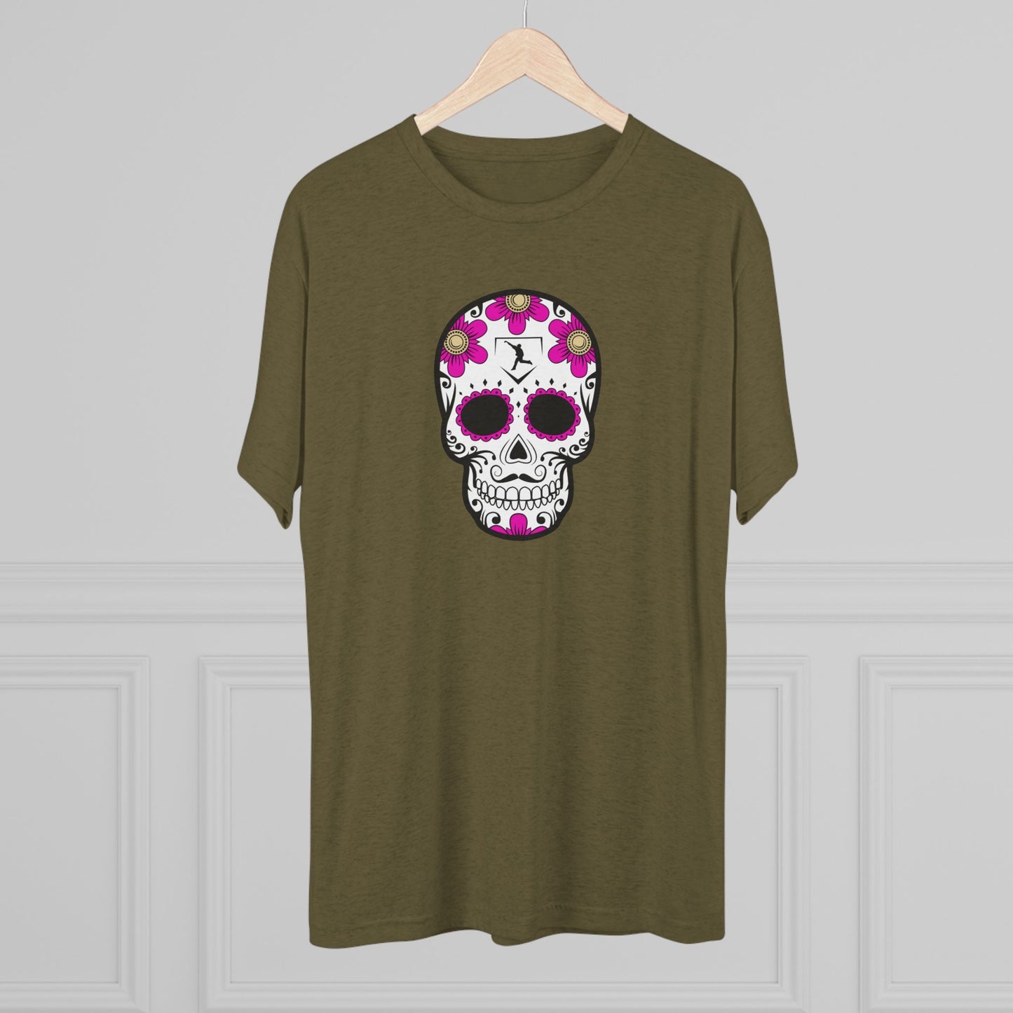 Day of the Dead | Pink Flower Skull Graphic Tee