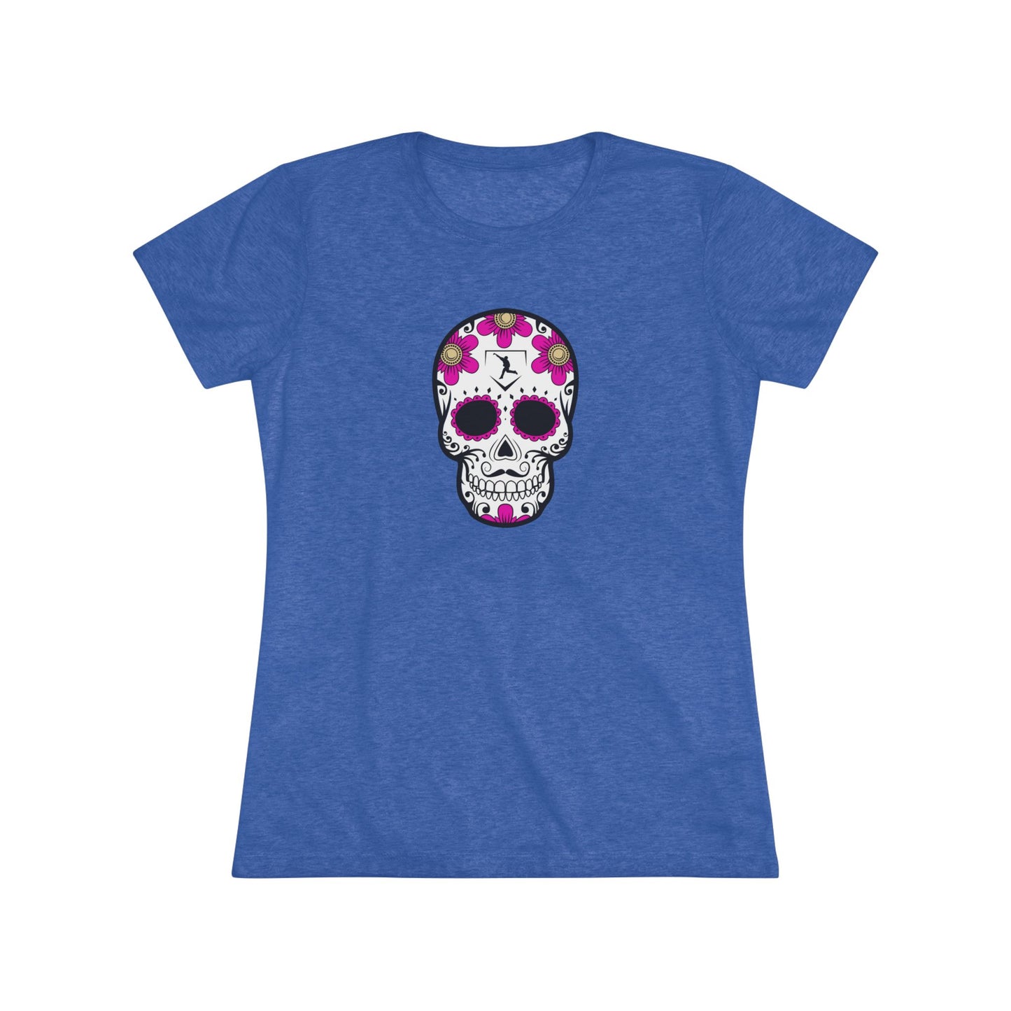 Day of the Dead | Pink Flower Skull Women's Graphic Tee