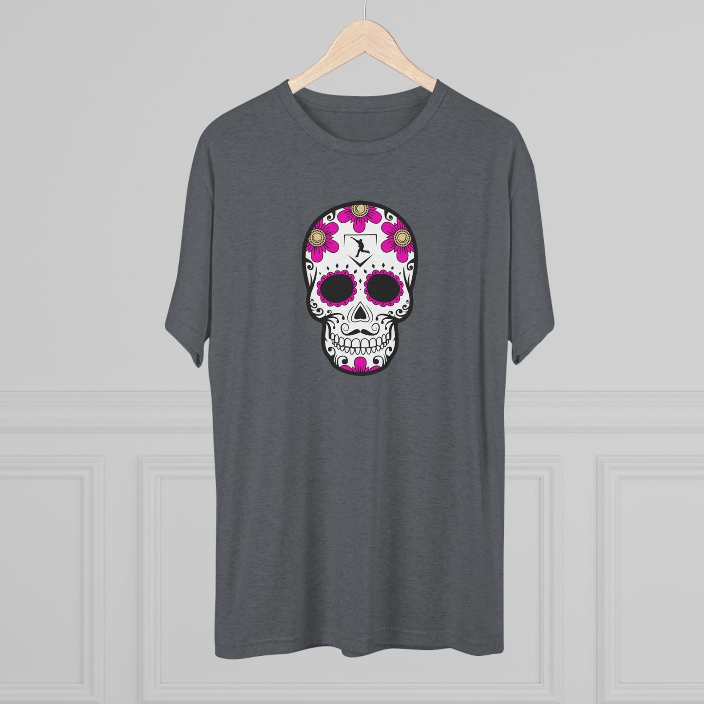 Day of the Dead | Pink Flower Skull Graphic Tee