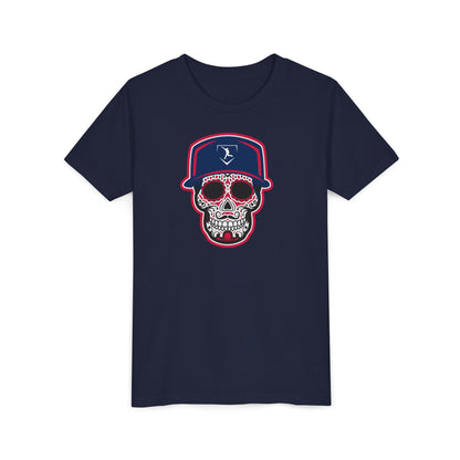 Youth | Day of the Dead | Navy and Red Skull Graphic Tee