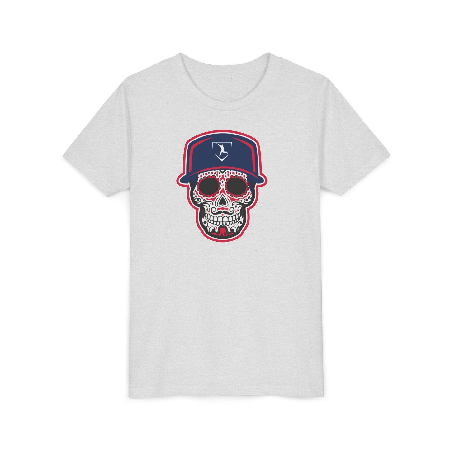 Youth | Day of the Dead | Navy and Red Skull Graphic Tee