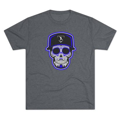 Day of the Dead | Black and Purple Skull Graphic Tee