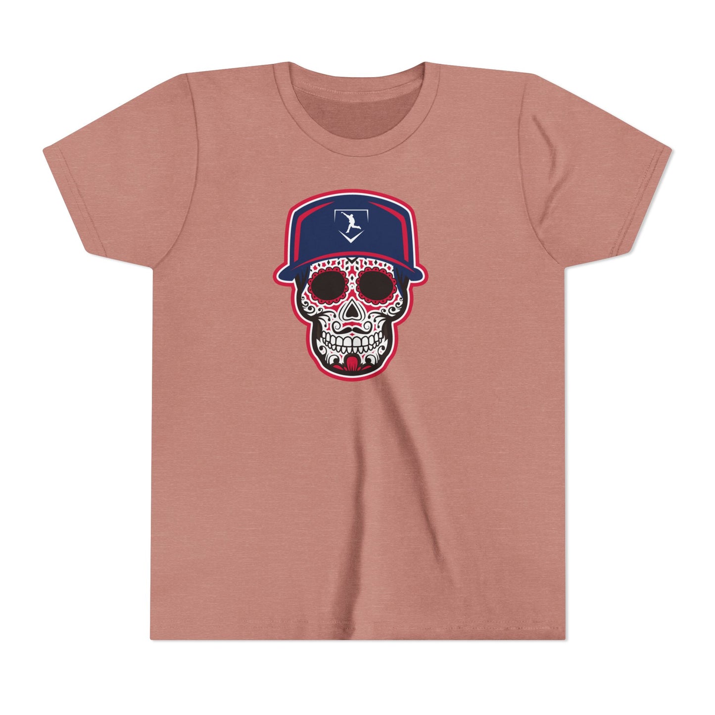 Youth | Day of the Dead | Navy and Red Skull Graphic Tee