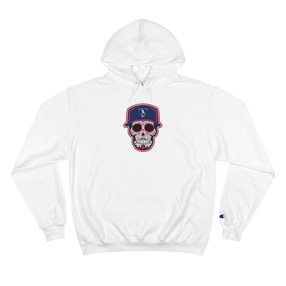 Day of the Dead | Navy Blue and Red Skull Hoodie