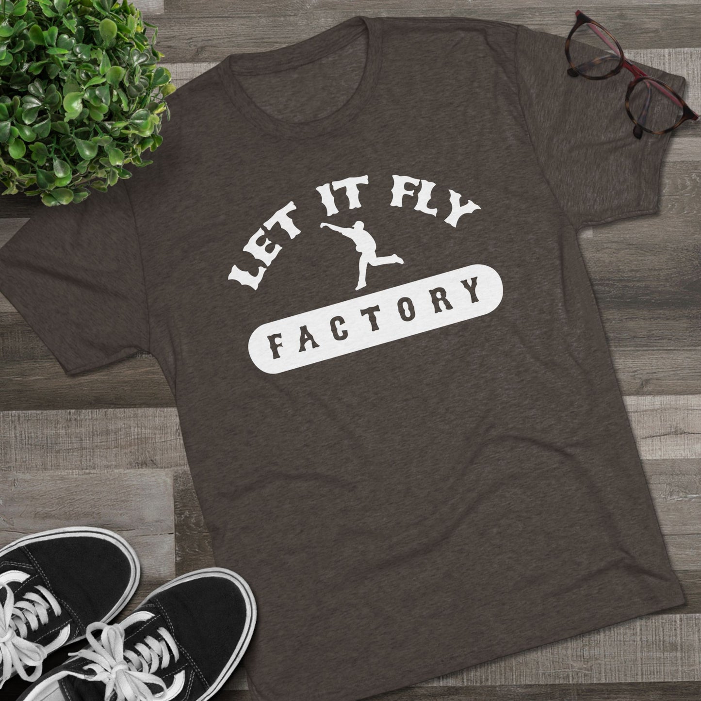 Let It Fly Factory Graphic Tee - White Lettering