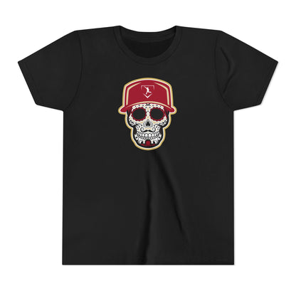 Youth | Day of the Dead | Red and Yellow Skull Graphic Tee