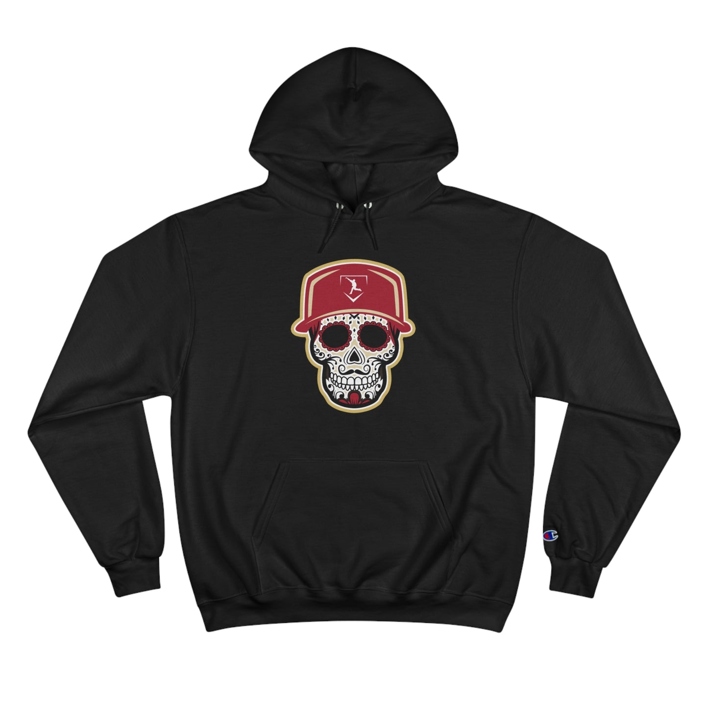 Day of the Dead | Red and Gold Skull Hoodie