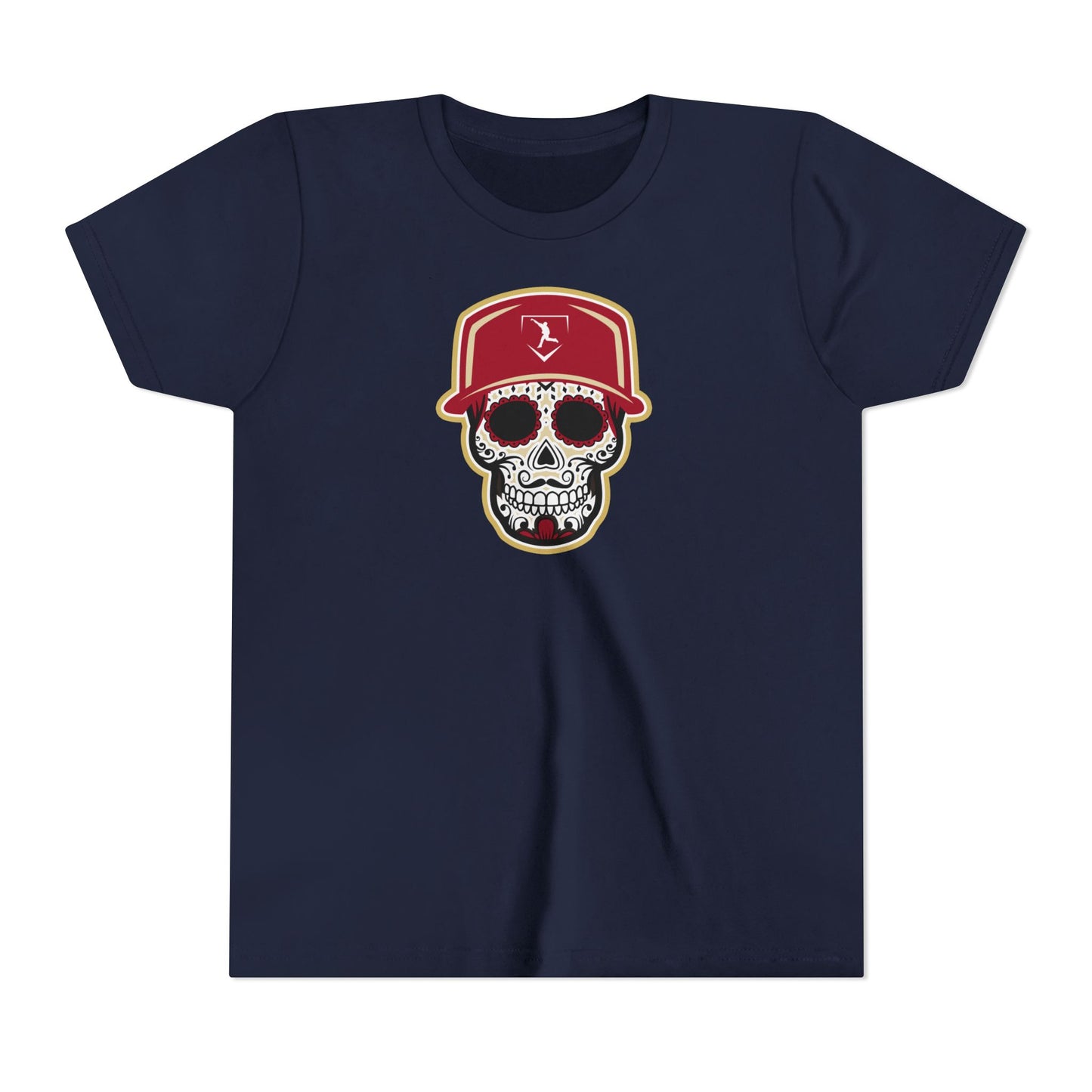 Youth | Day of the Dead | Red and Yellow Skull Graphic Tee