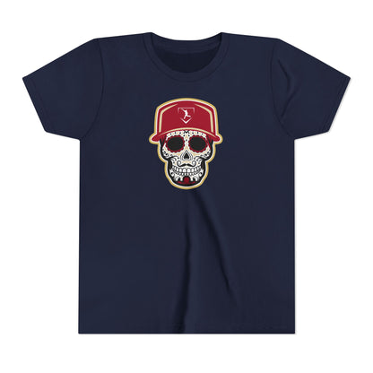 Youth | Day of the Dead | Red and Yellow Skull Graphic Tee