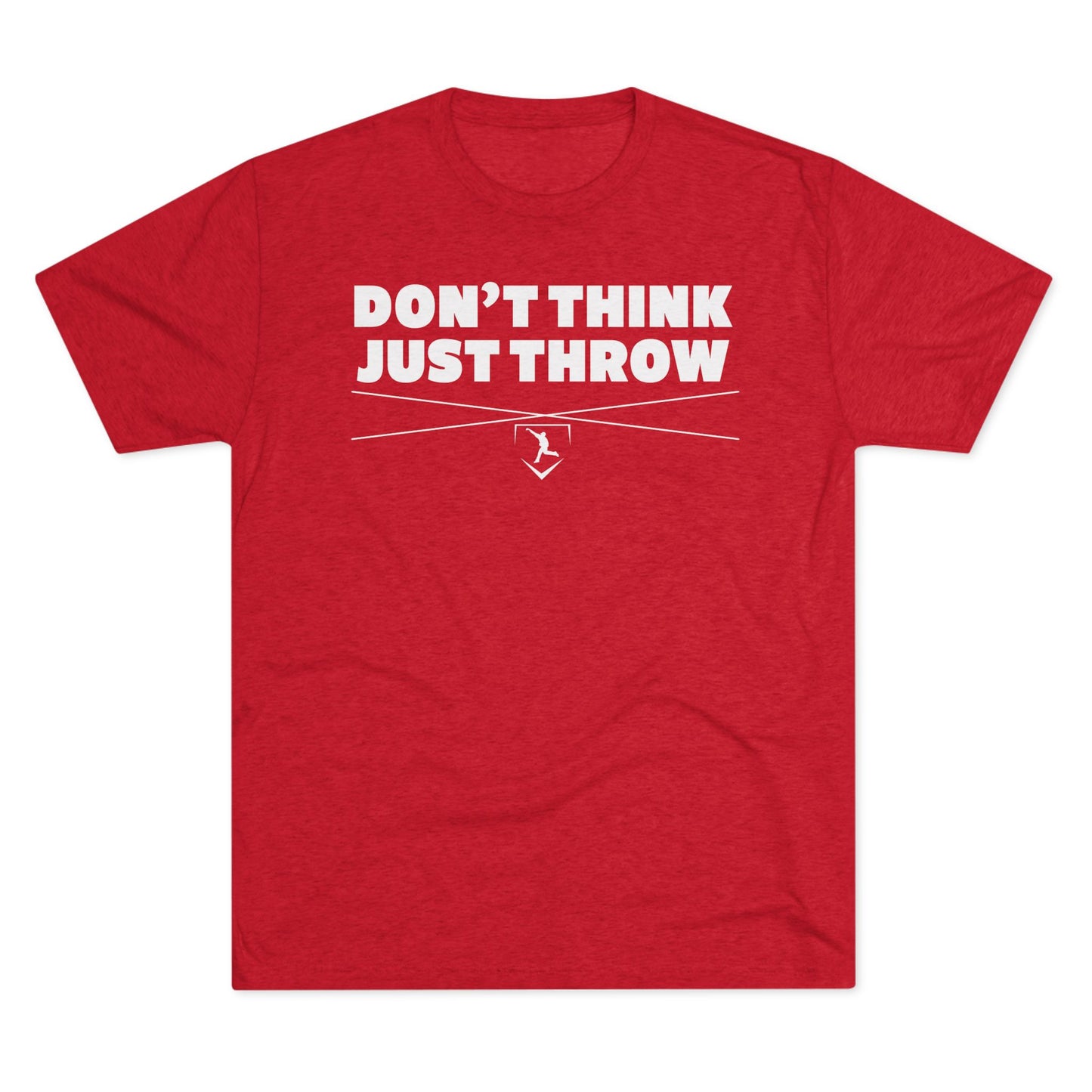 Don't Think Just Throw Graphic Tee - White Lettering