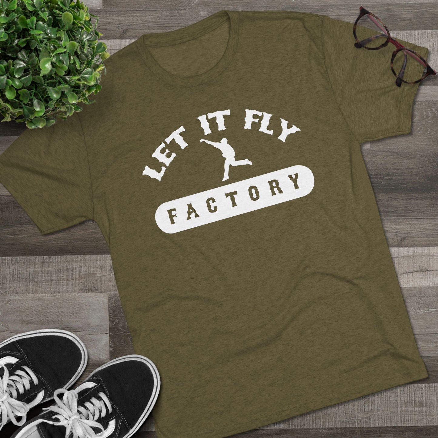 Let It Fly Factory Graphic Tee - White Lettering