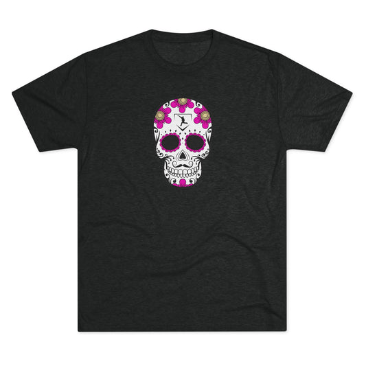 Day of the Dead | Pink Flower Skull Graphic Tee