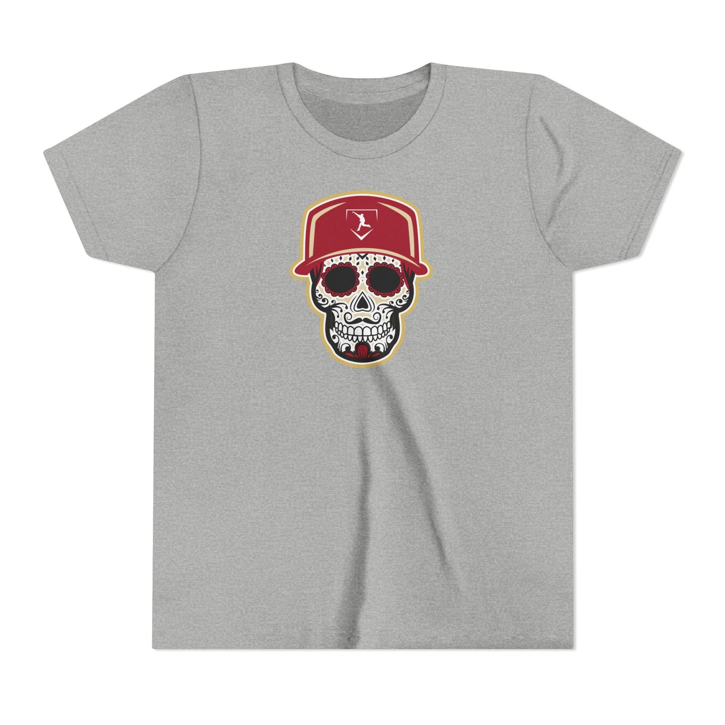 Youth | Day of the Dead | Red and Yellow Skull Graphic Tee