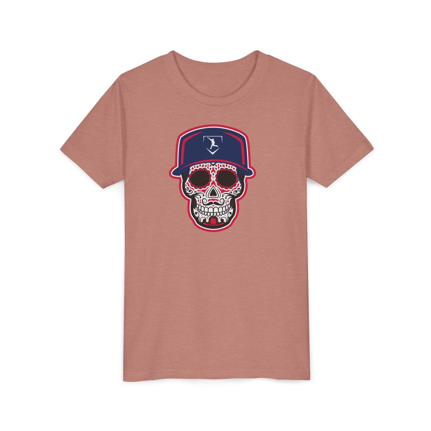 Youth | Day of the Dead | Navy and Red Skull Graphic Tee