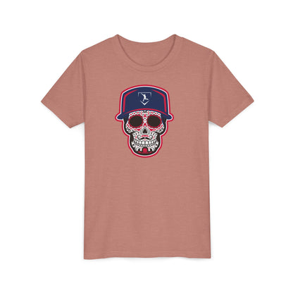 Youth | Day of the Dead | Navy and Red Skull Graphic Tee