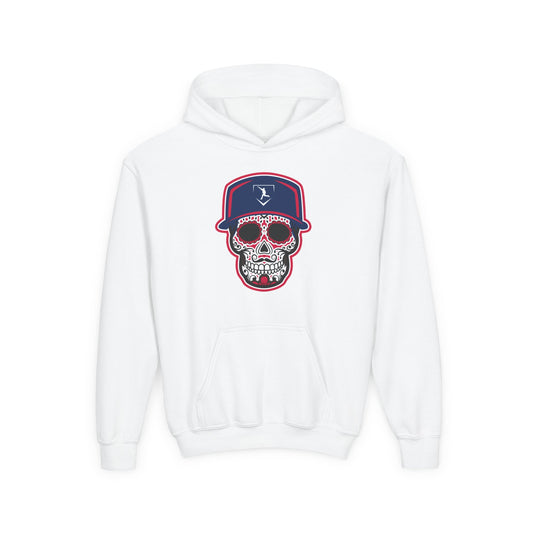 Youth | Day of the Dead | Navy and Red Skull Hoodie