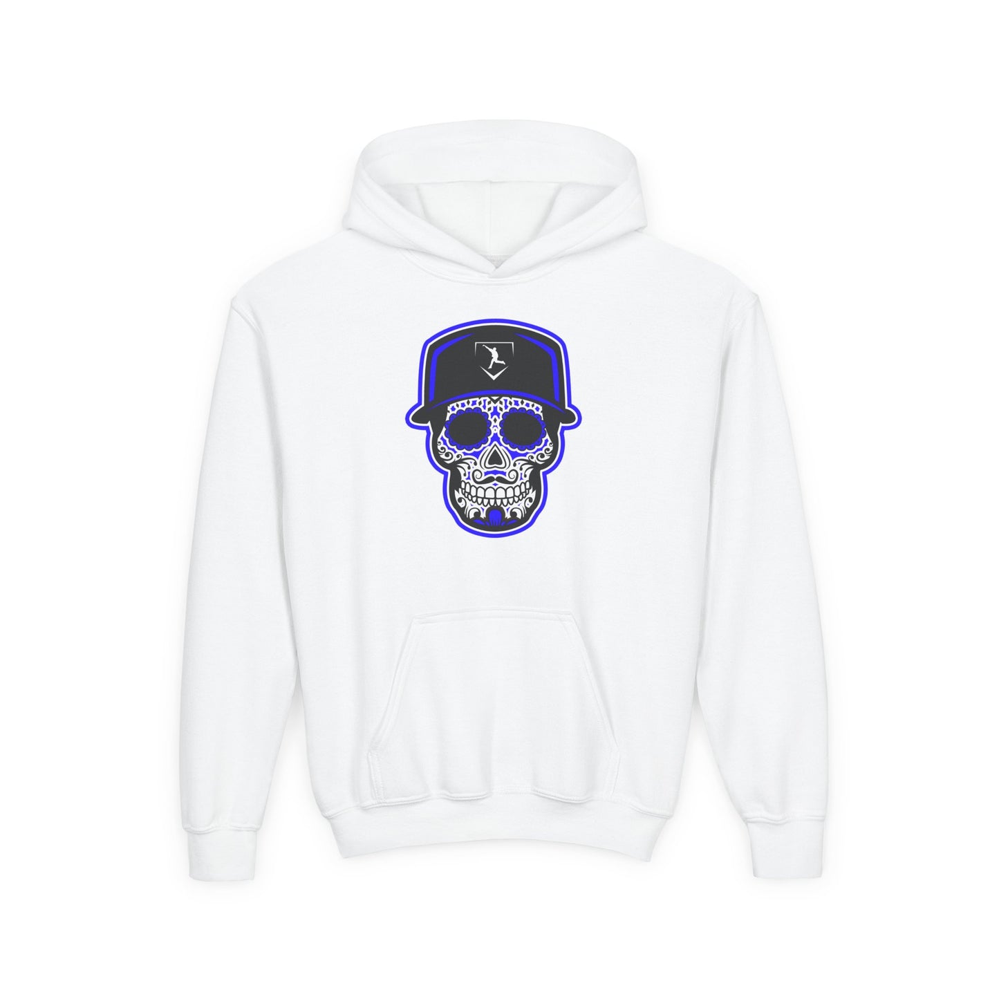 Youth | Day of the Dead | Blue and White Skull Hoodie