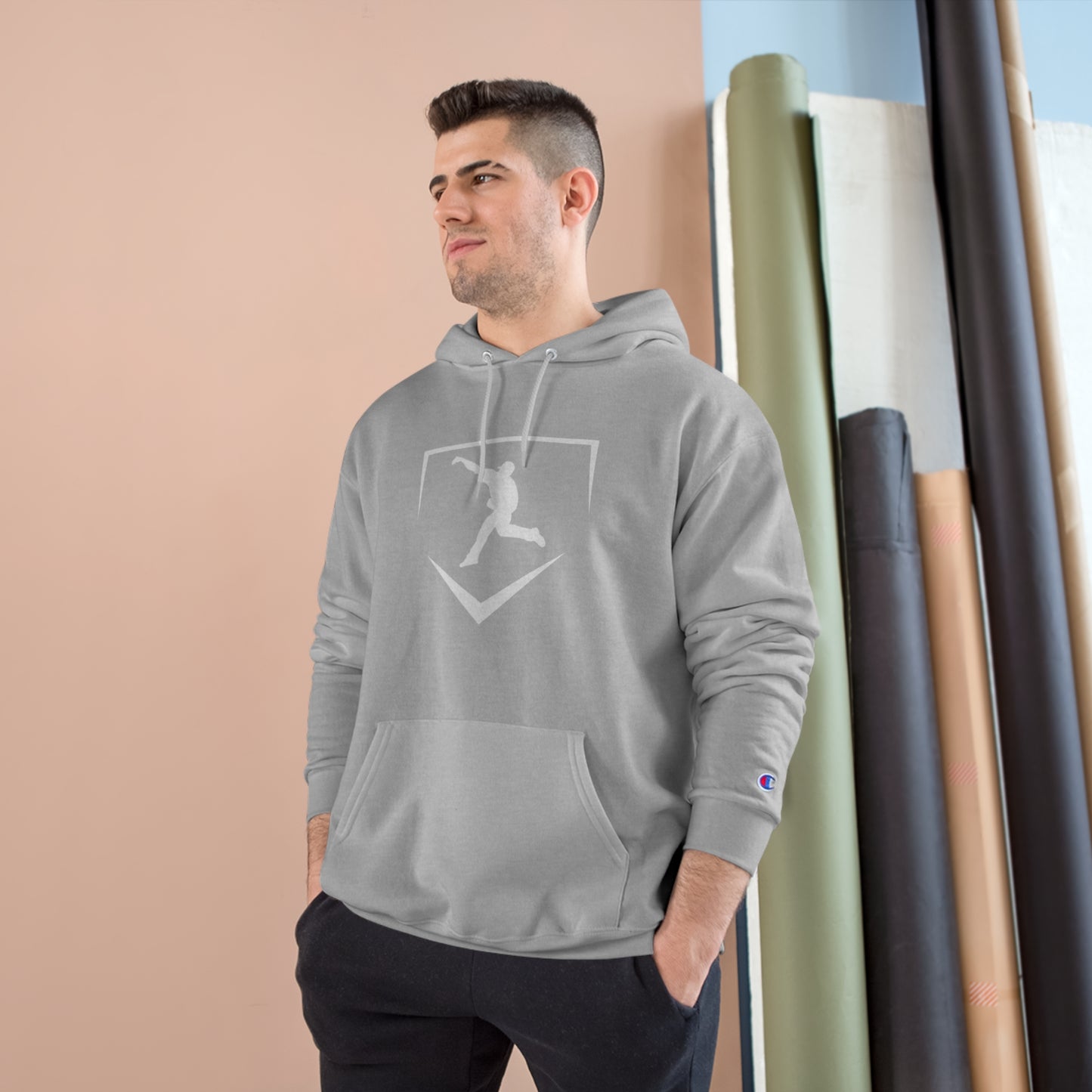 Logo | Home Plate Hoodie - White