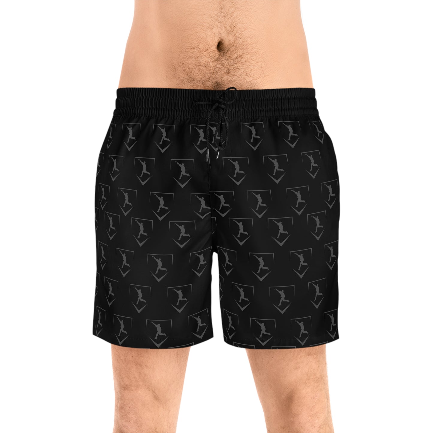 Men's Mid-Length Training Shorts | Pattern Logo Gray