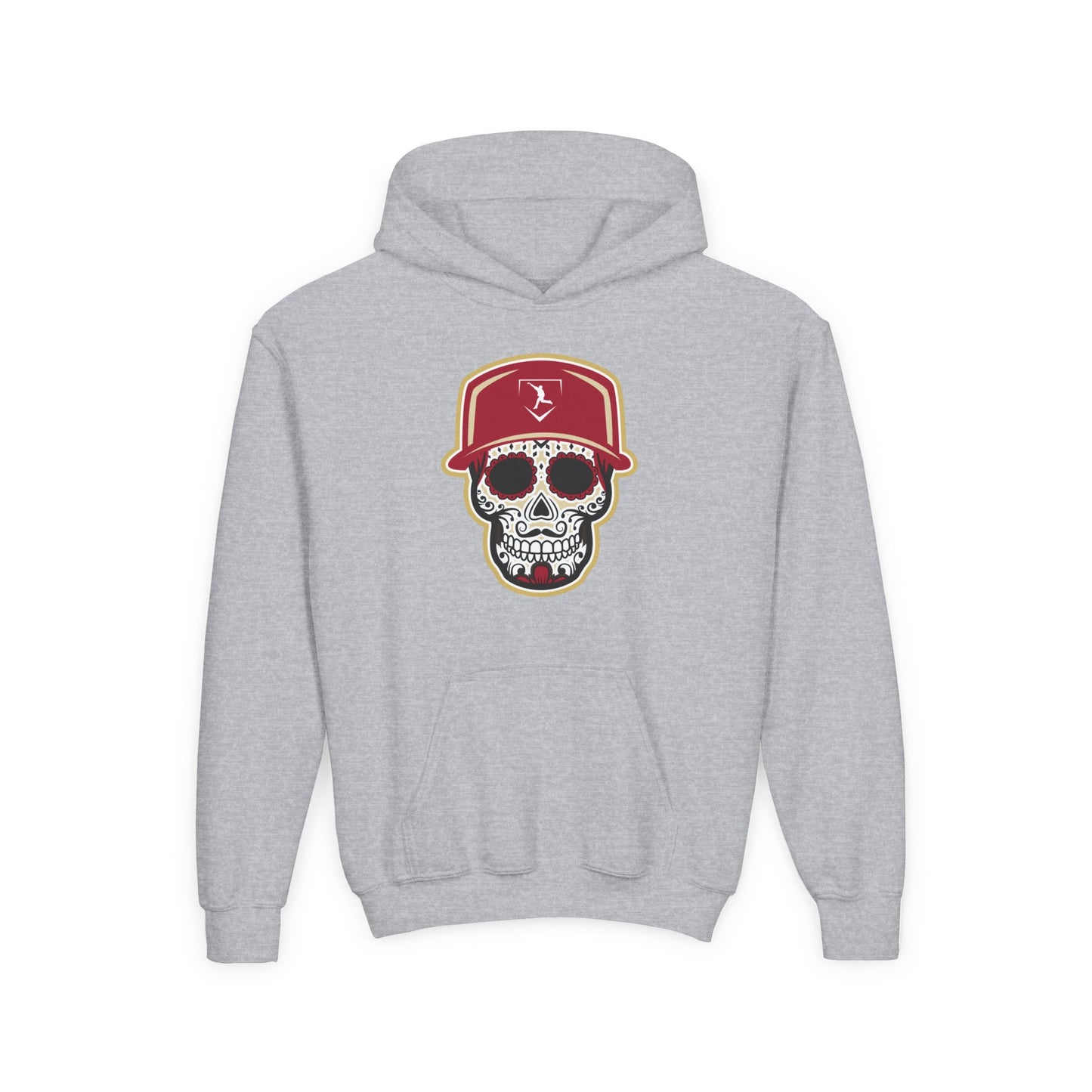 Youth | Day of the Dead | Red and Yellow Skull Hoodie