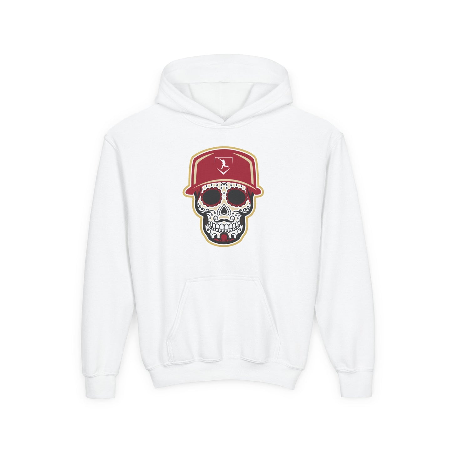 Youth | Day of the Dead | Red and Yellow Skull Hoodie