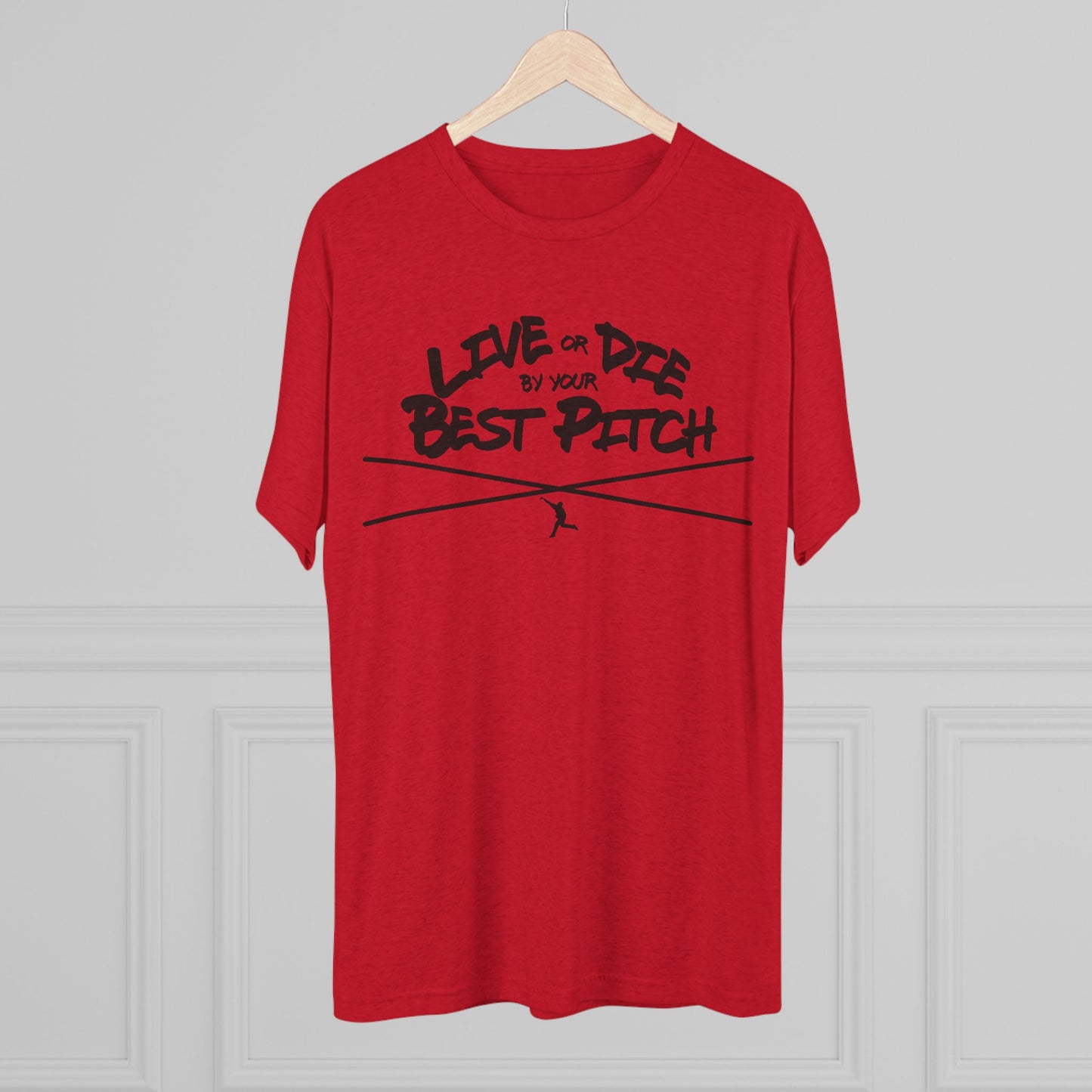 Live or Die by Your Best Pitch Graphic Tee - Black Lettering