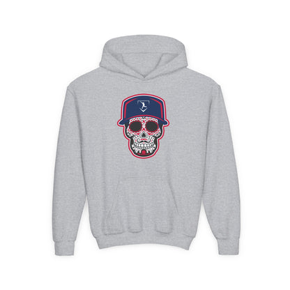 Youth | Day of the Dead | Navy and Red Skull Hoodie