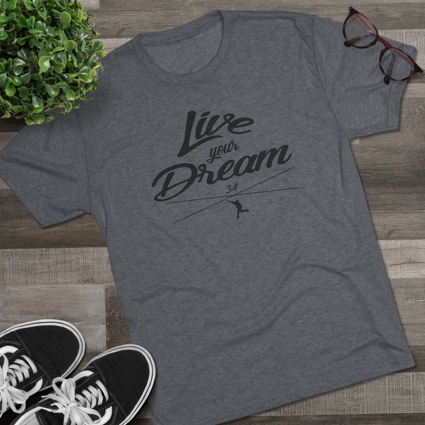 Live Your Dream Graphic Tee  - Black Lettering