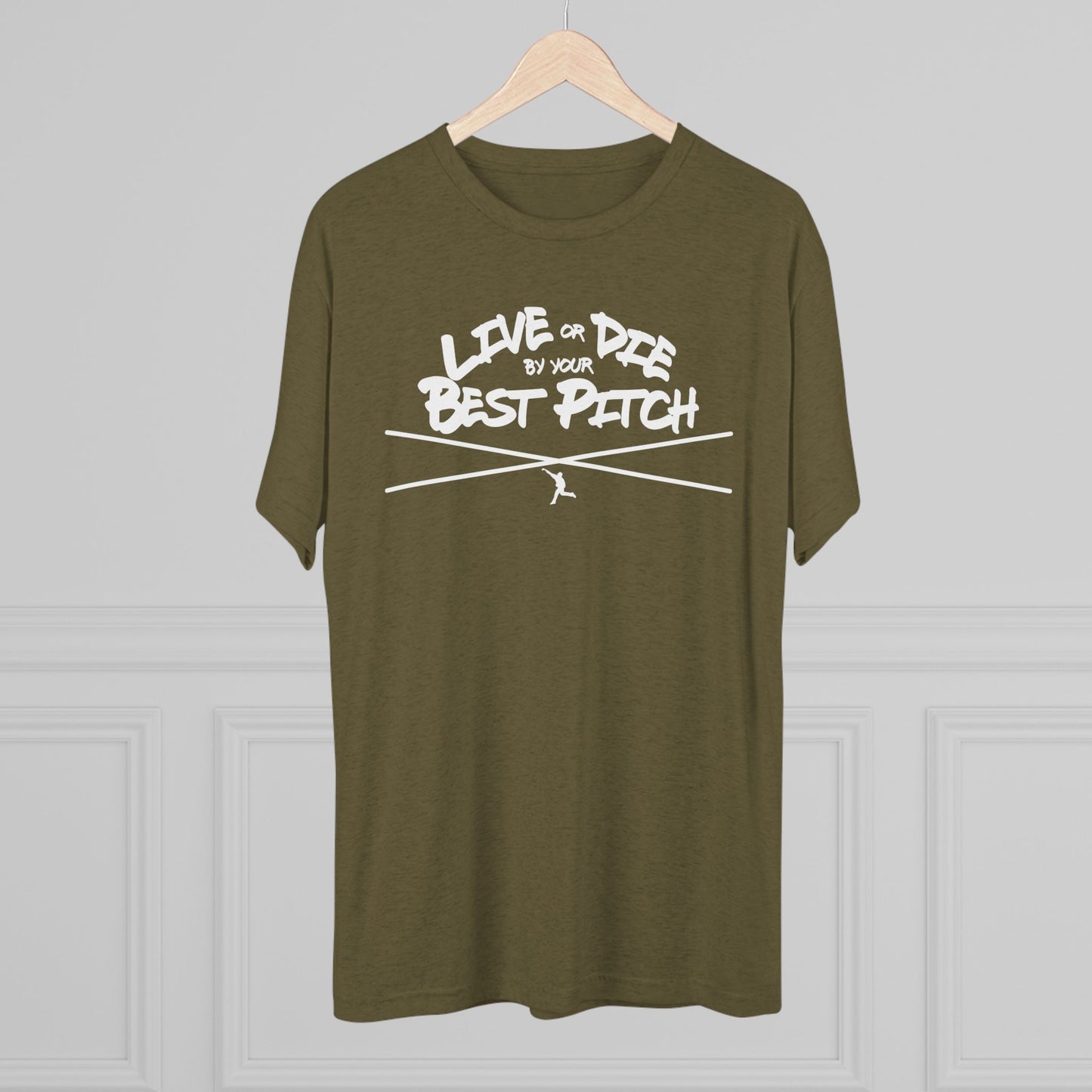 Live or Die by Your Best Pitch Graphic Tee - White Lettering