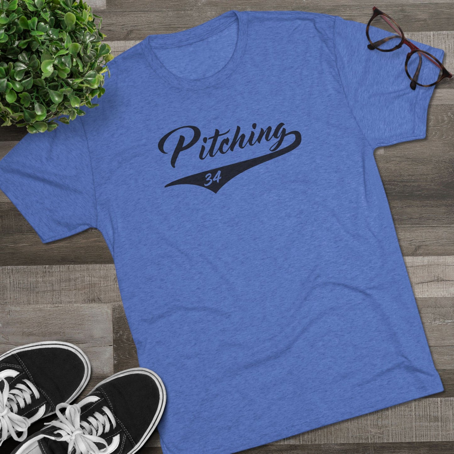 Pitching Graphic Tee - Black Lettering