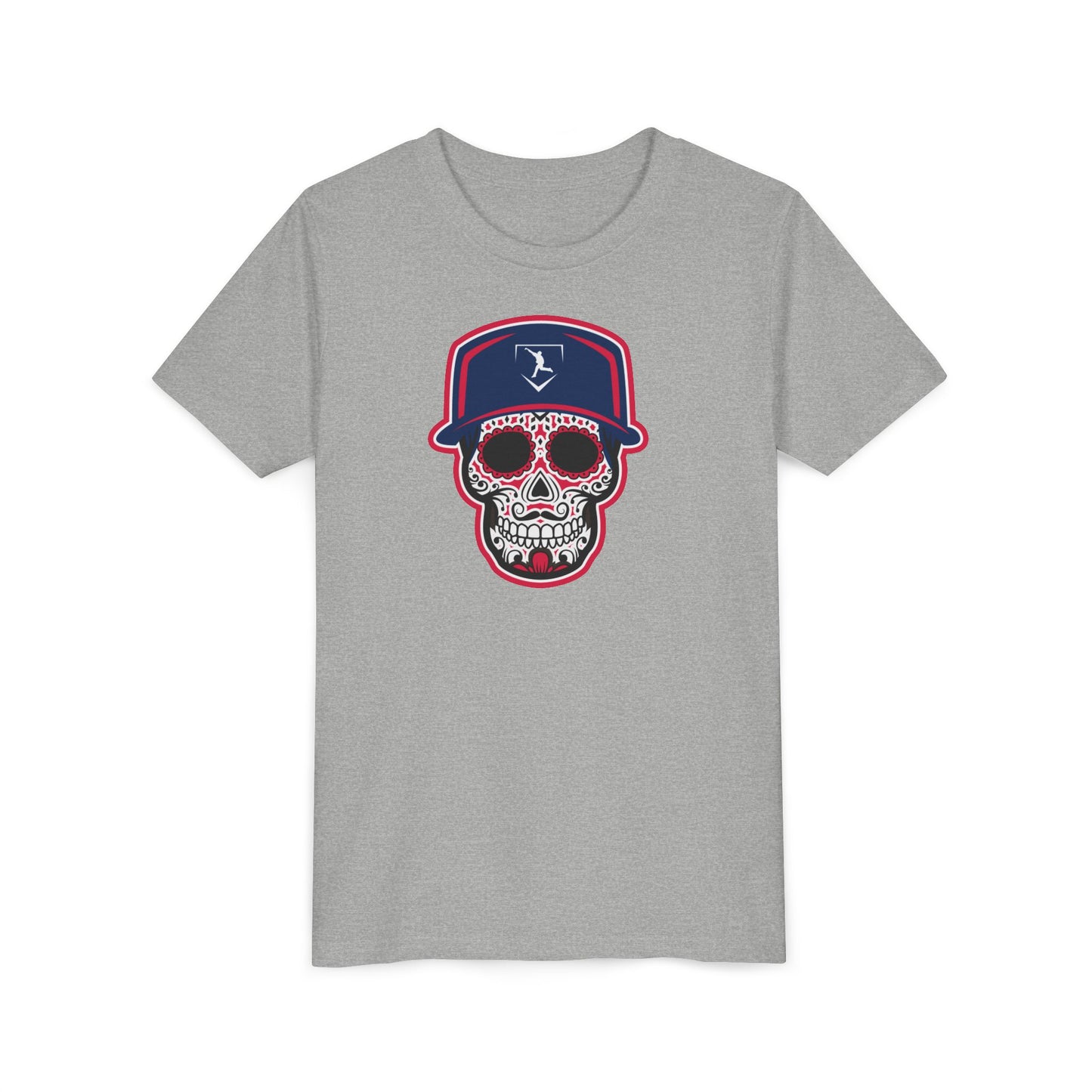 Youth | Day of the Dead | Navy and Red Skull Graphic Tee