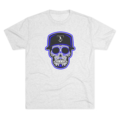 Day of the Dead | Black and Purple Skull Graphic Tee