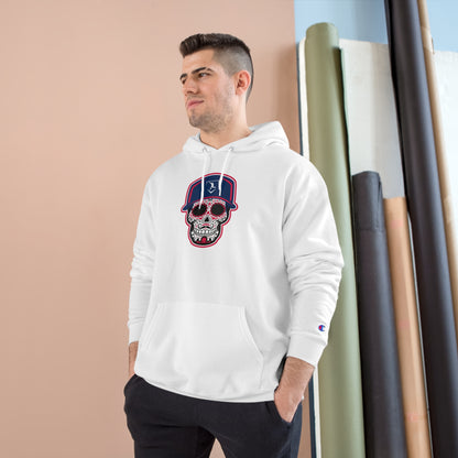 Day of the Dead | Navy Blue and Red Skull Hoodie