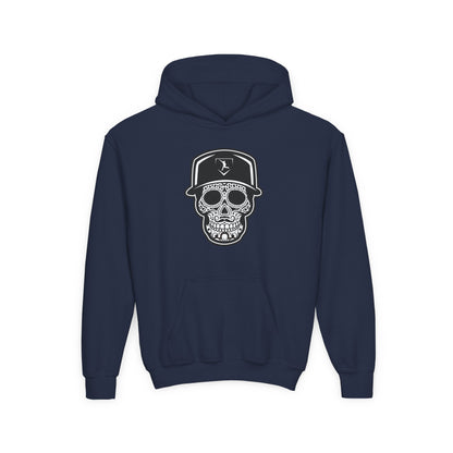 Youth | Day of the Dead | Black and White Skull Hoodie