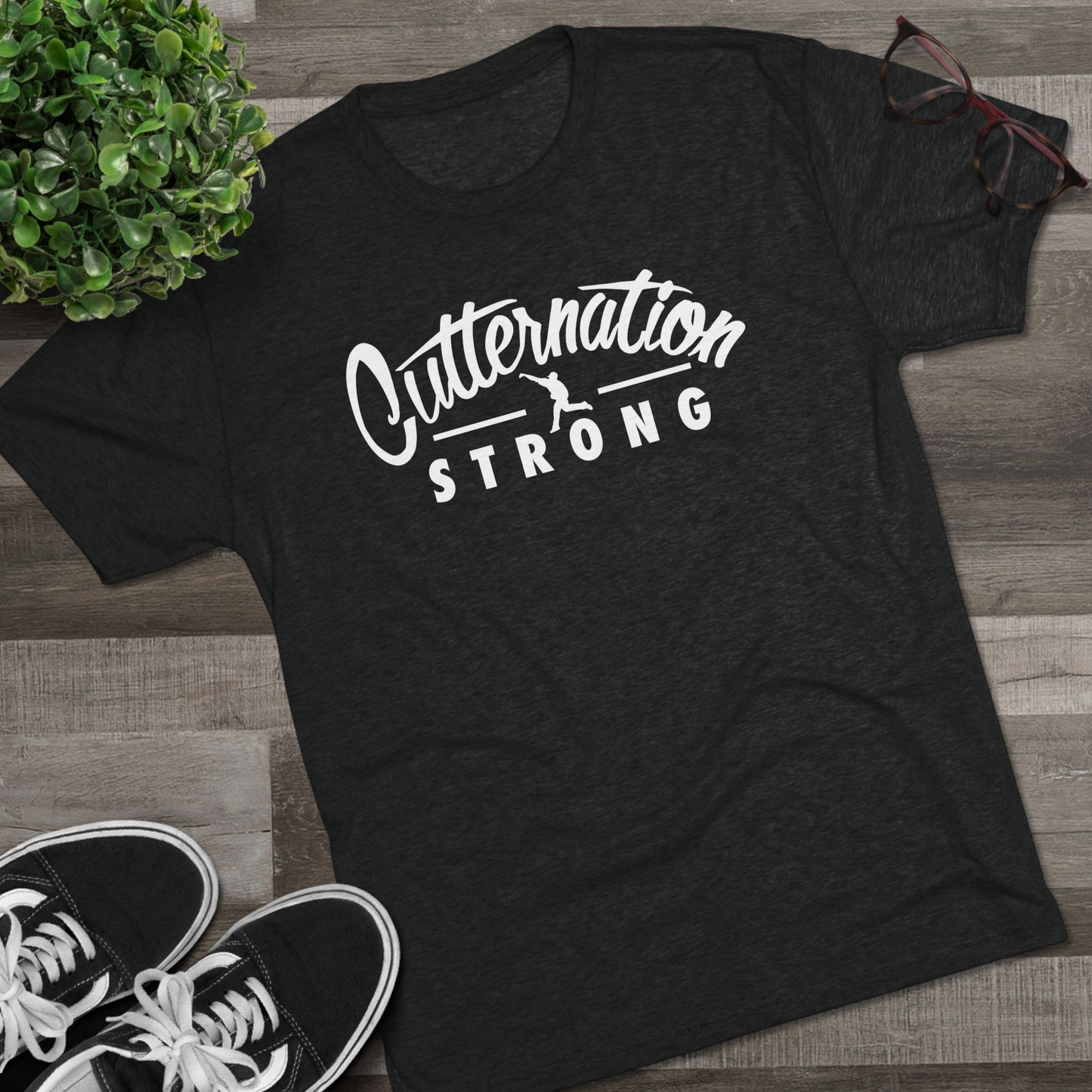 Logo | Cutternation Strong Graphic Tee - White Logo