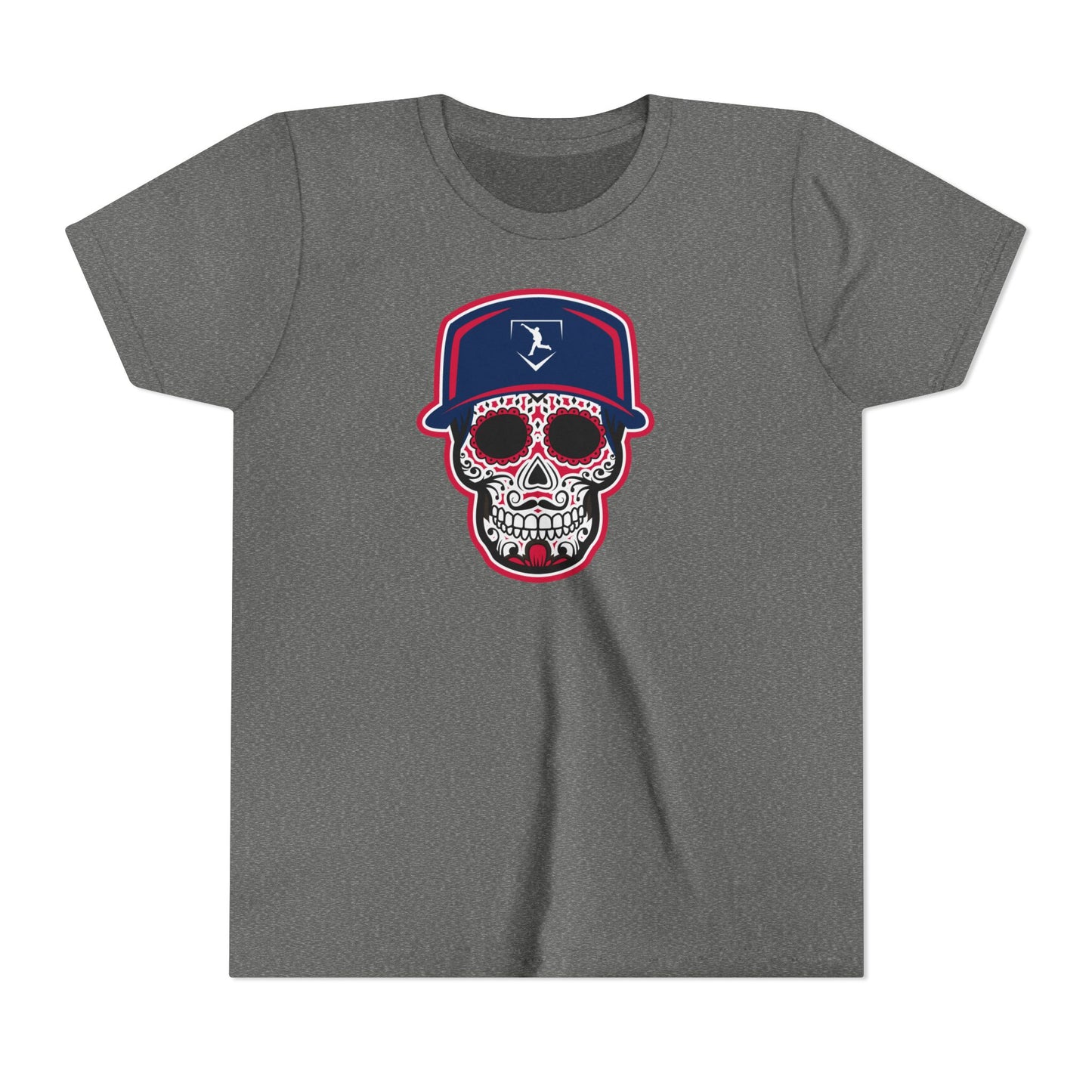 Youth | Day of the Dead | Navy and Red Skull Graphic Tee