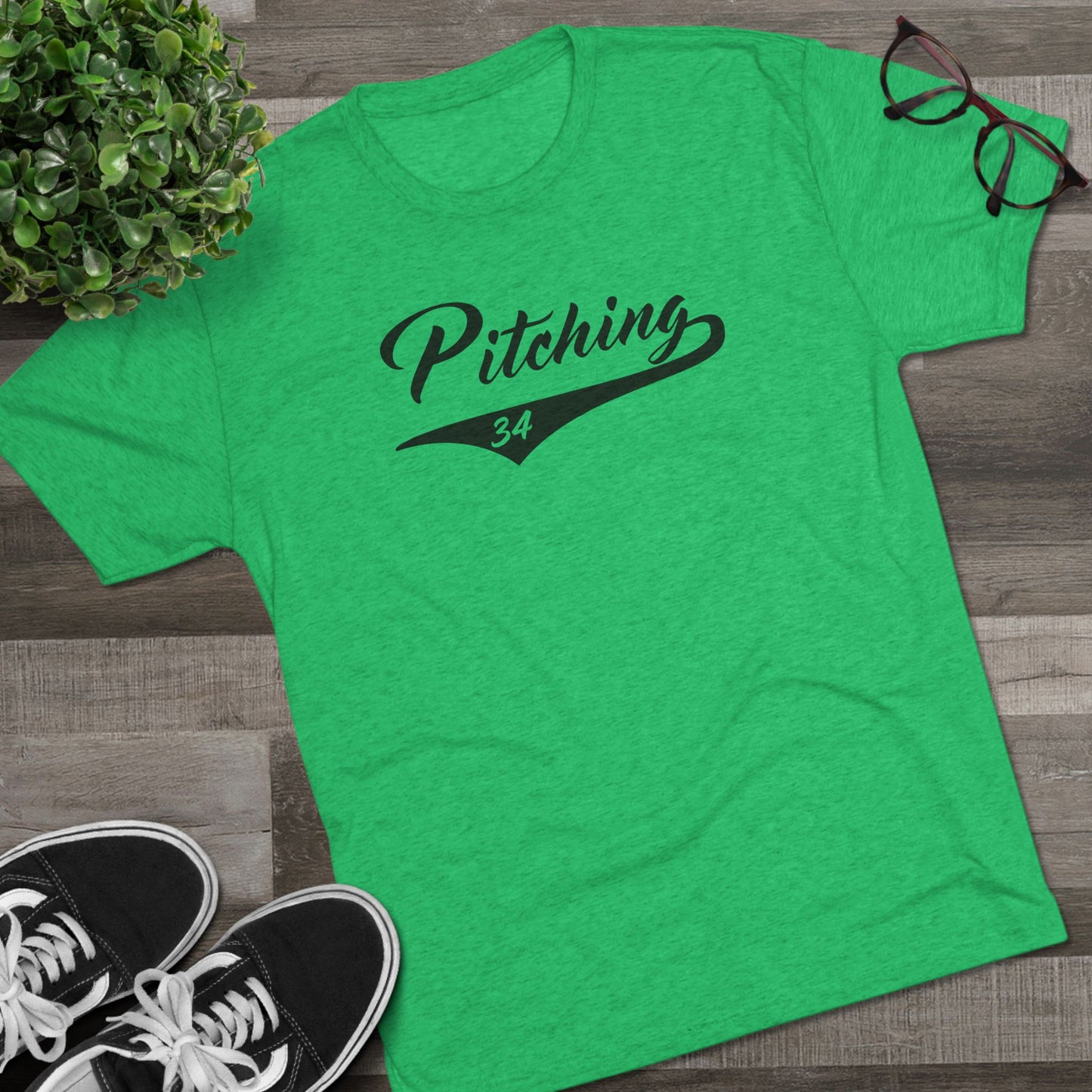 Pitching Graphic Tee - Black Lettering