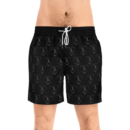 Men's Mid-Length Training Shorts | Pattern Logo Gray