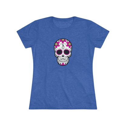 Day of the Dead | Pink Flower Skull Women's Graphic Tee