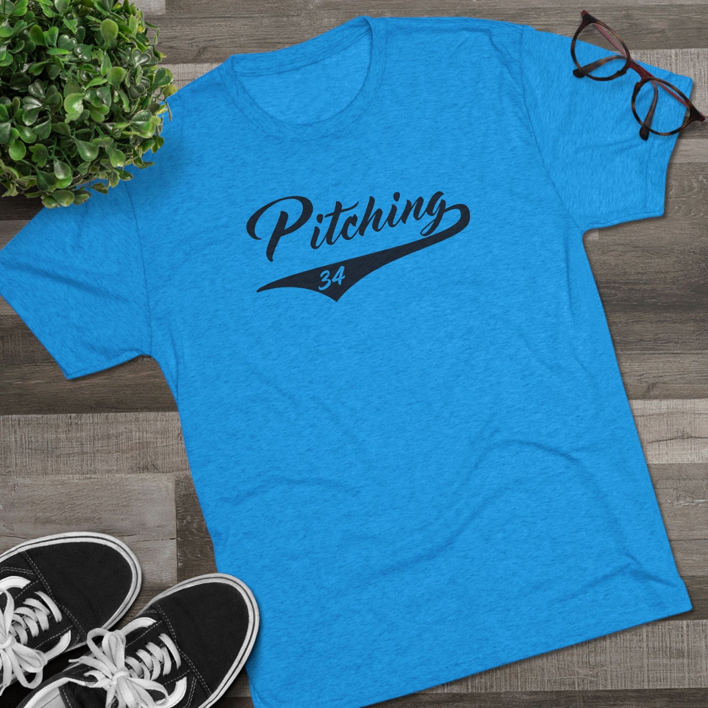 Pitching Graphic Tee - Black Lettering