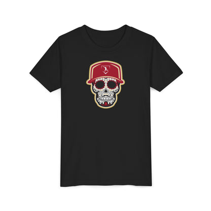 Youth | Day of the Dead | Red and Yellow Skull Graphic Tee